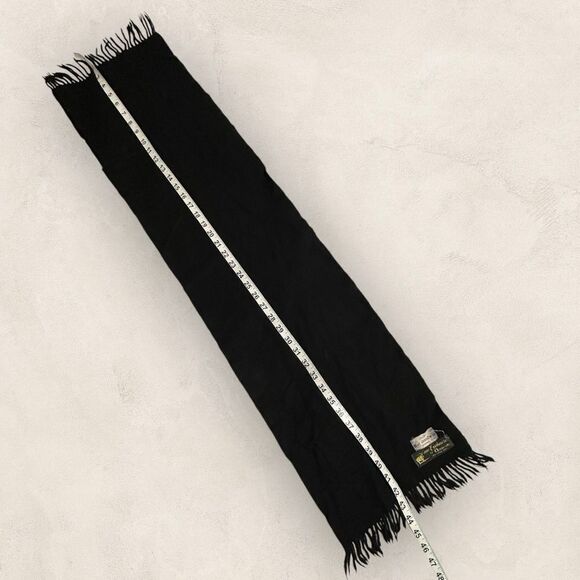 Vintage 60s Amicale 100% Cashmere Wool Black Neck Scarf, Nat Goodwin Tailors, - Picture 4 of 4